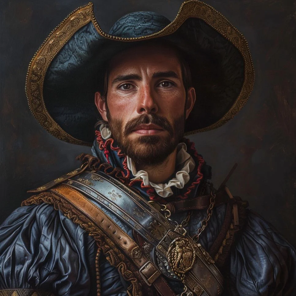 Portrait of an age-of-discovery explorer